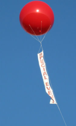 advertising Texas ball balloon